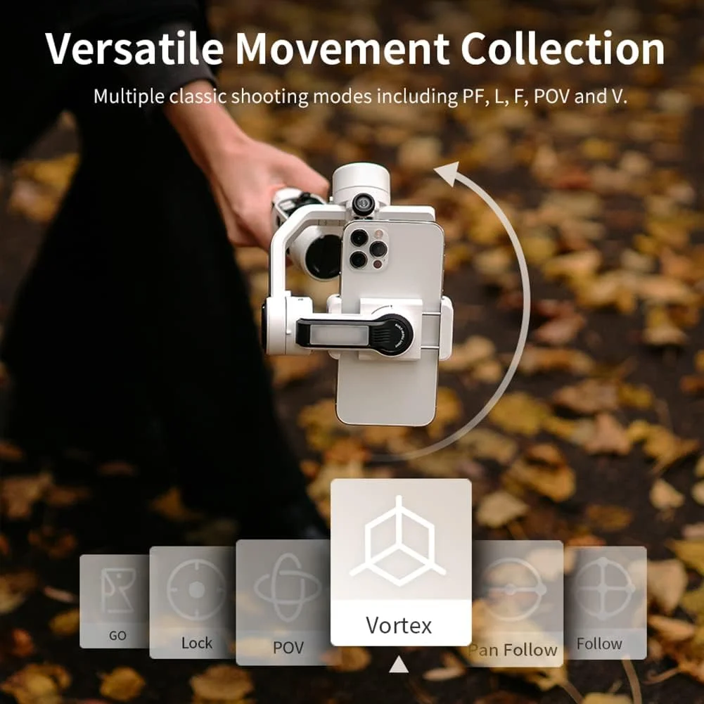 لرزشگیر گیمبال حرفه ای موبایل ژیون اسموث 5S کمبو، گیمبال دستی 3 محوره تلفن همراه، لرزشگیر قابل حمل سازگار با آیفون و اندروید - سفید لرزشگیر گیمبال حرفه ای موبایل ژیون اسموث 5S کمبو، گیمبال دستی 3 محوره تلفن همراه، لرزشگیر قابل حمل سازگار با آیفون و اندروید - سفید