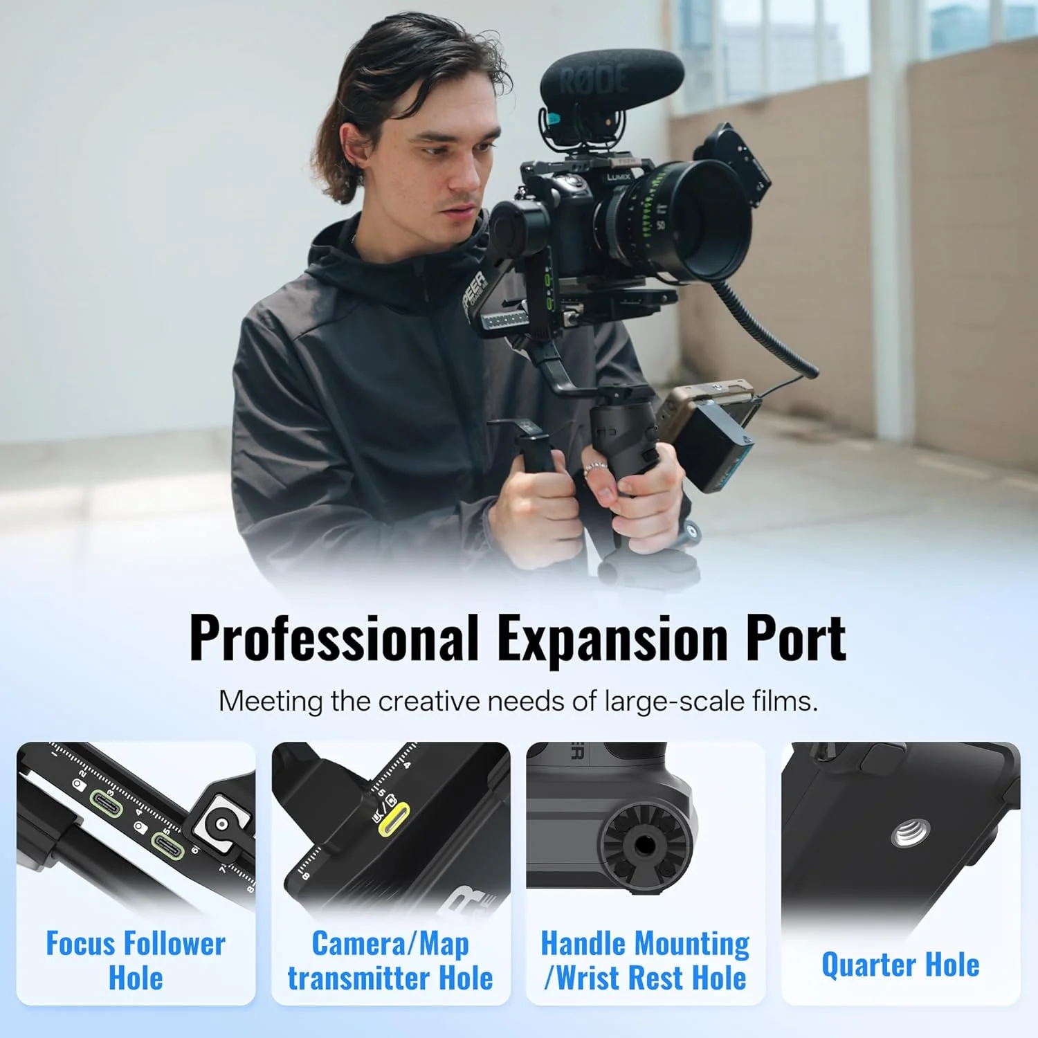 گیمبال دوربین ZHIYUN CINEPEER CRANE 4E برای دوربین های DSLR و بدون آینه، گیمبال تثبیت کننده 3 محوره، تثبیت کننده سبک دوربین برای Nikon/Canon/Sony/Panasonic/Fujifilm، خاکستری تیره گیمبال دوربین ZHIYUN CINEPEER CRANE 4E برای دوربین های DSLR و بدون آینه، گیمبال تثبیت کننده 3 محوره، تثبیت کننده سبک دوربین برای Nikon/Canon/Sony/Panasonic/Fujifilm، خاکستری تیره