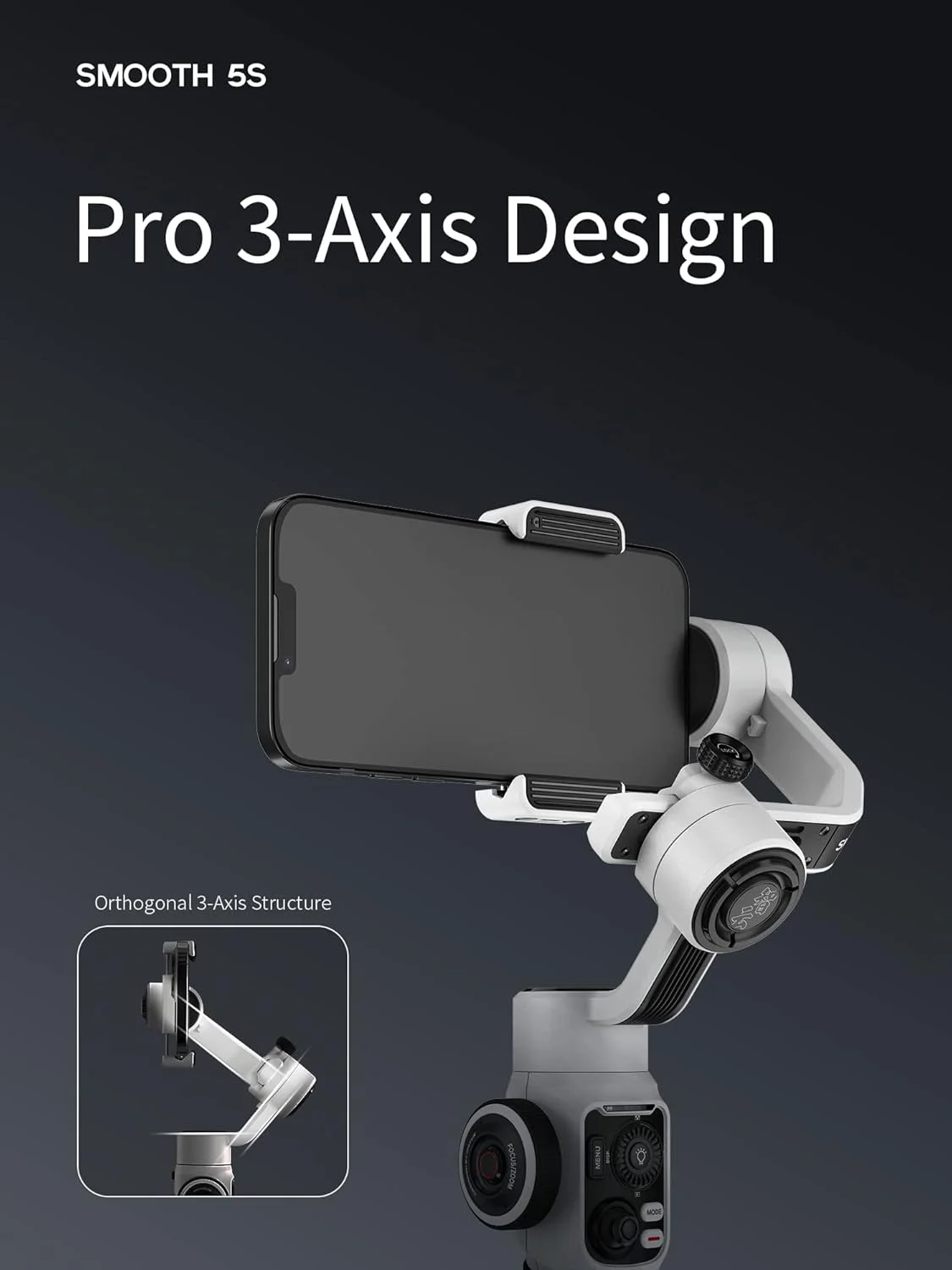 لرزشگیر گیمبال حرفه ای ژیون اسموث 5S برای گوشی های هوشمند، گیمبال تلفن 3 محوره دستی، لرزشگیر قابل حمل برای ولاگ، یوتیوب، تیک تاک، ویدیوی زنده سازگار با آیفون و اندروید - خاکستری لرزشگیر گیمبال حرفه ای ژیون اسموث 5S برای گوشی های هوشمند، گیمبال تلفن 3 محوره دستی، لرزشگیر قابل حمل برای ولاگ، یوتیوب، تیک تاک، ویدیوی زنده سازگار با آیفون و اندروید - خاکستری