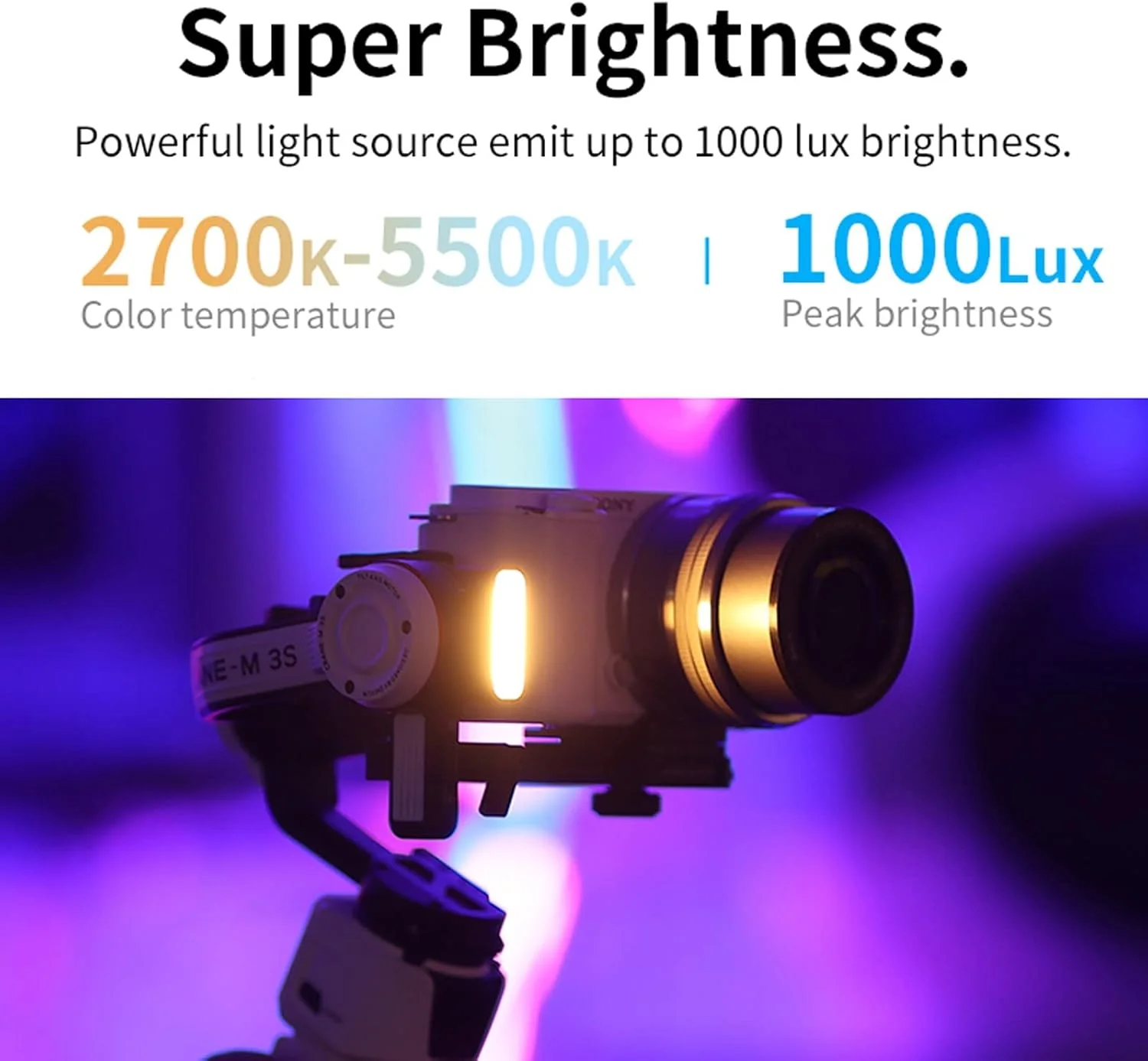 لرزشگیر گیمبال کمبو Zhiyun Crane M3S برای تلفن های هوشمند، دوربین های بدون آینه DSLR، دوربین های اکشن، گیمبال 3 محوره برای آیفون، Gopro، سونی، کانن، نیکون، فوجی فیلم، پاناسونیک، سیگما