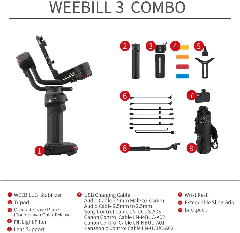 Zhiyun Weebill 3 Combo Gimbal Zhiyun Weebill 3 Combo Gimbal