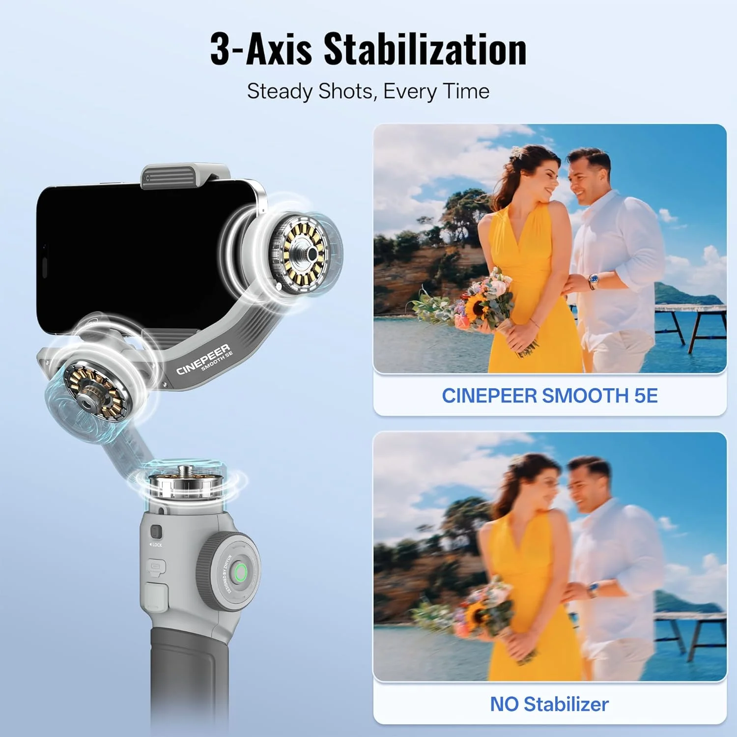 لرزشگیر گیمبال اسمارت فون ژیون Smooth 5E Combo لرزشگیر گیمبال اسمارت فون ژیون Smooth 5E Combo