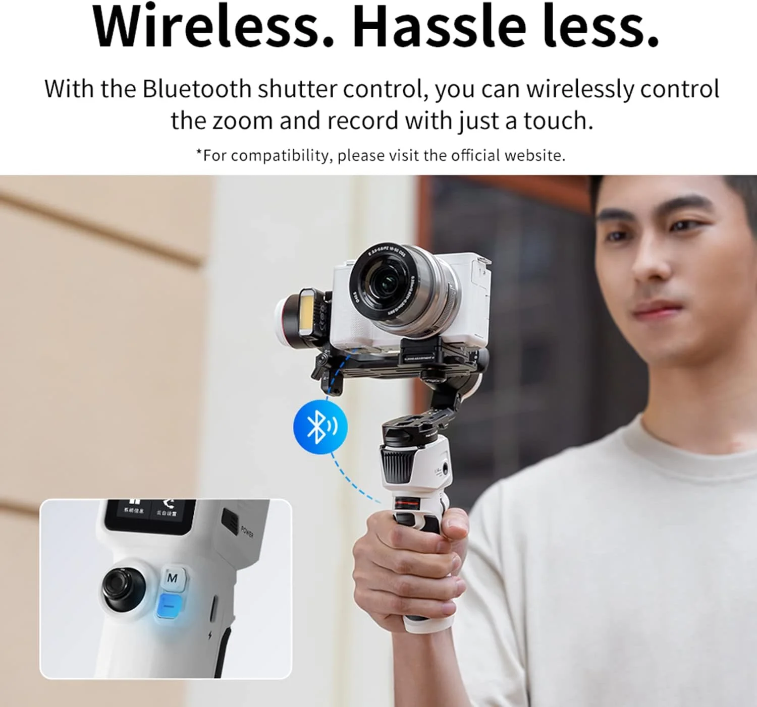 استابلایزر گیمبال دستی 3 محوره ژیون کرین M3S کمبو برای دوربین های بدون آینه، تلفن های هوشمند و دوربین های اکشن، شامل گیره تلفن، سه پایه و کوله پشتی، طراحی همه در یک