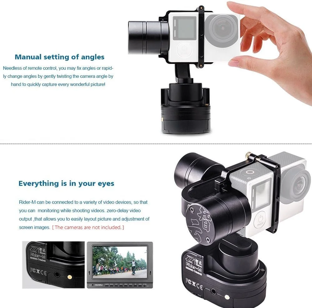 Zhiyun Rider M - 3 Axis Handheld Portable Gimbal for GoPro Cameras Zhiyun Rider M - 3 Axis Handheld Portable Gimbal for GoPro Cameras