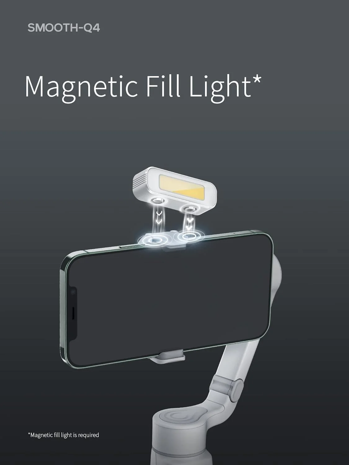 استابلایزر گیمبال کمبو ZHIYUN Smooth Q4 [اورجینال]، گیمبال تلفن هوشمند 3 محوره، دارای میله داخلی، تاشو و قابل حمل، گیمبال اندروید و آیفون، استابلایزر ولاگینگ، ویدیو TikTok YouTube