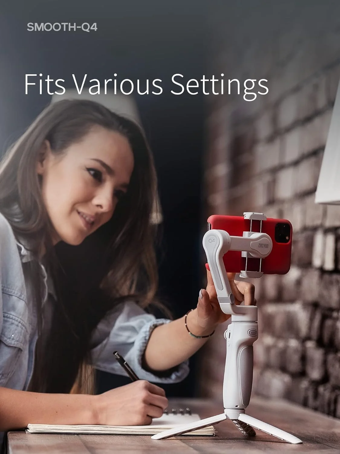 استابلایزر گیمبال کمبو ZHIYUN Smooth Q4 [اورجینال]، گیمبال تلفن هوشمند 3 محوره، دارای میله داخلی، تاشو و قابل حمل، گیمبال اندروید و آیفون، استابلایزر ولاگینگ، ویدیو TikTok YouTube