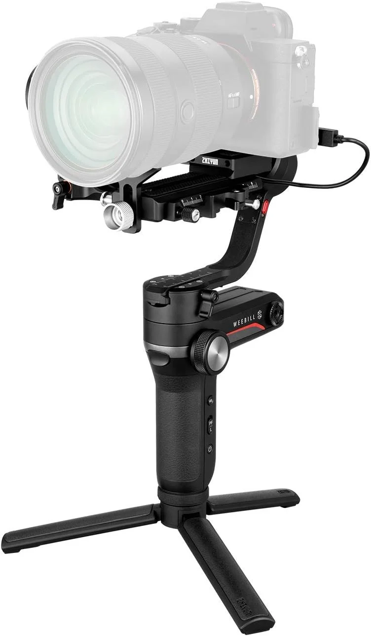 لرزشگیر دوربین ژیون Weebill S [رسمی]، گیمبال 3 محوره برای دوربین های DSLR و بدون آینه، طراحی سبک وزن، پایداری پویا، مناسب برای Canon/Sony/Panasonic/Nikon/Fujifilm
