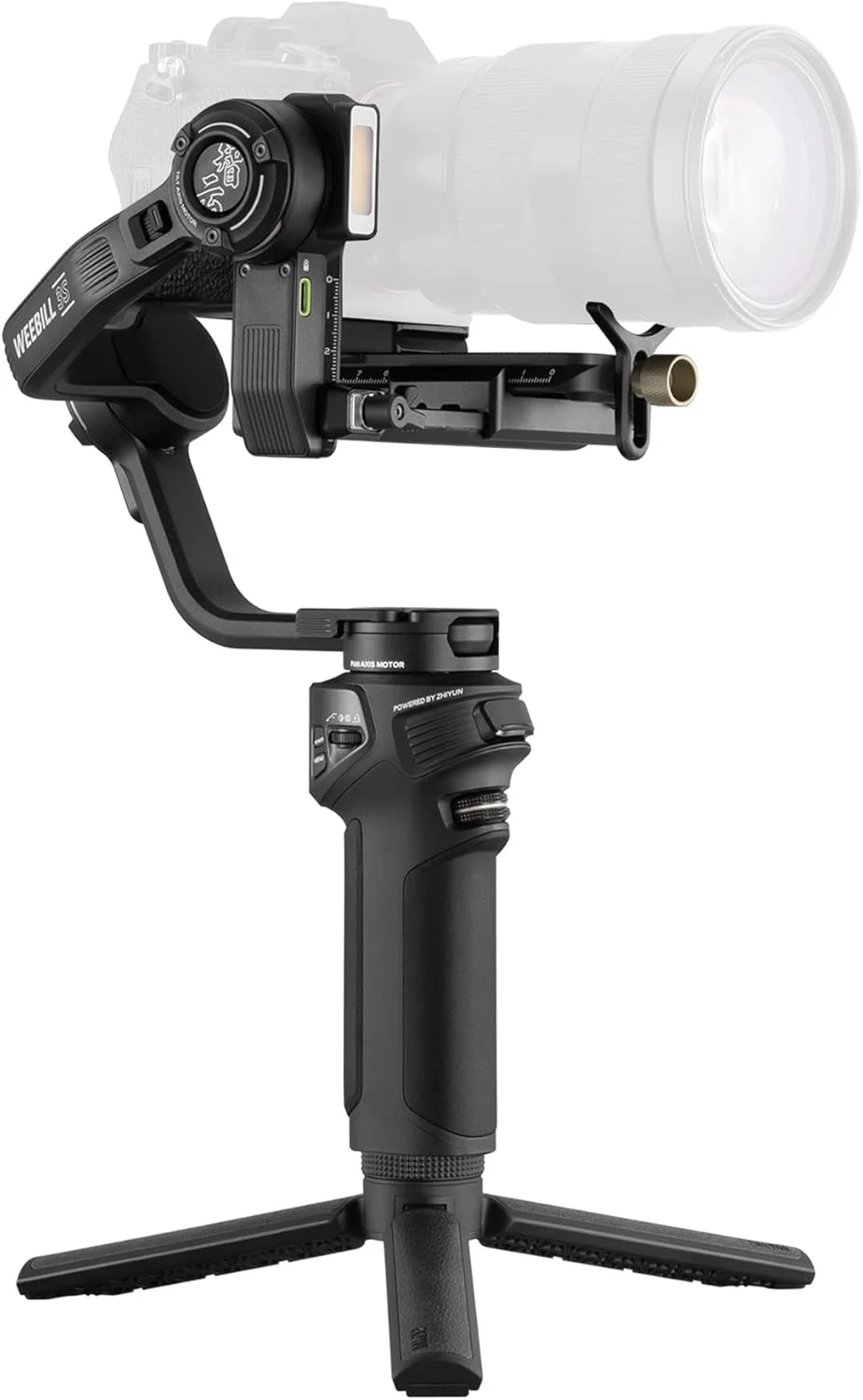 استابلایزر گیمبال 3 محوره دوربین ZHIYUN Weebill 3S [اورجینال]، بلوتوث، فیلمبرداری عمودی، سبک وزن DSLR و استابلایزر بدون آینه با نور پرکننده برای Canon/Sony/Panasonic/Nikon/Fujifilm