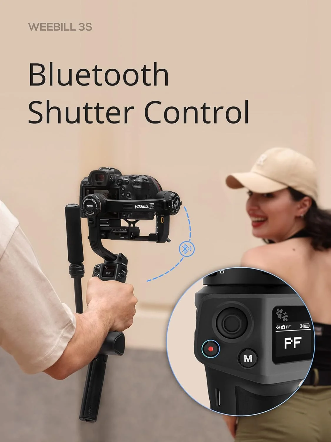 استابلایزر گیمبال 3 محوره دوربین ZHIYUN Weebill 3S [اورجینال]، بلوتوث، فیلمبرداری عمودی، سبک وزن DSLR و استابلایزر بدون آینه با نور پرکننده برای Canon/Sony/Panasonic/Nikon/Fujifilm