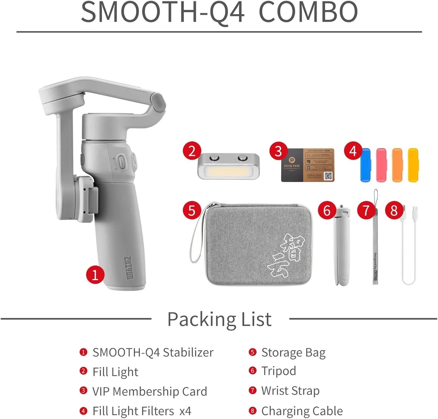 لرزشگیر گیمبال اسمارتفون ژیون Smooth Q4 Combo مناسب برای آیفون، گیمبال 3 محوره تلفن همراه با میله سلفی داخلی و نور پرکننده مغناطیسی برای ولاگینگ، یوتیوب و تیکتاک لرزشگیر گیمبال اسمارتفون ژیون Smooth Q4 Combo مناسب برای آیفون، گیمبال 3 محوره تلفن همراه با میله سلفی داخلی و نور پرکننده مغناطیسی برای ولاگینگ، یوتیوب و تیکتاک