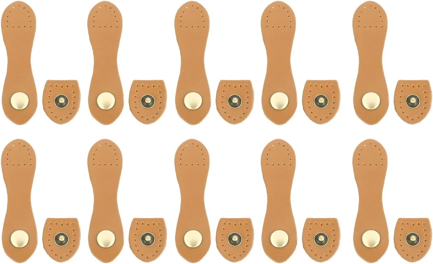 10 ست بست چرمی دکمه دار برای کیف های دستی چرمی نرم صنایع دستی DIY (خاک رس) 10 ست بست چرمی دکمه دار برای کیف های دستی چرمی نرم صنایع دستی DIY (خاک رس)