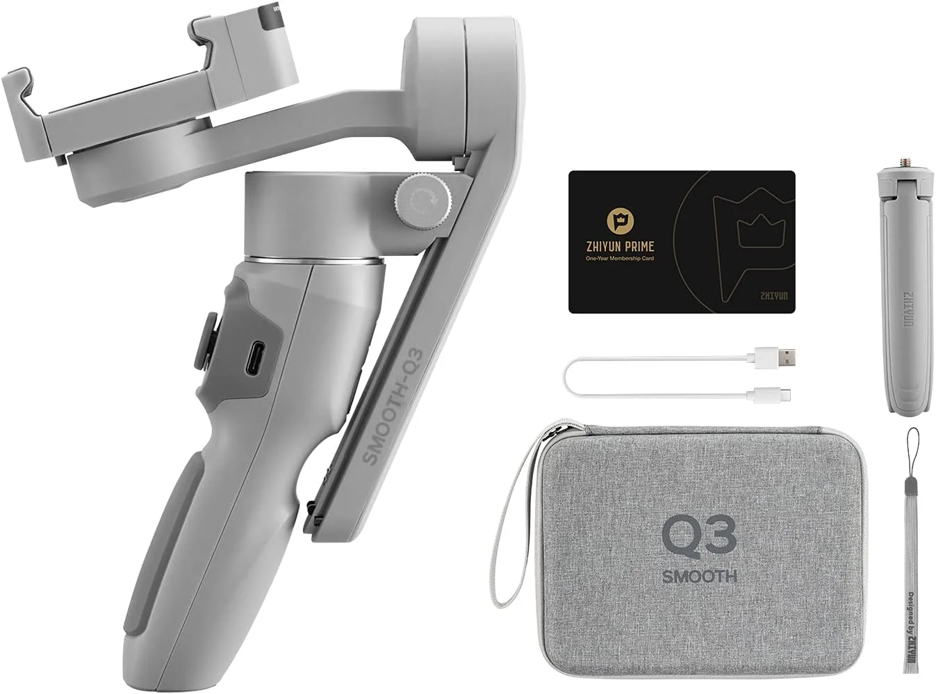 Zhiyun Smooth Q3 Combo، لرزشگیر گیمبال 3 محوره تلفن هوشمند با سه پایه گریپ، نور پرکننده LED، کیف محافظ، تلفن تاشو برای آیفون و اندروید Zhiyun Smooth Q3 Combo، لرزشگیر گیمبال 3 محوره تلفن هوشمند با سه پایه گریپ، نور پرکننده LED، کیف محافظ، تلفن تاشو برای آیفون و اندروید