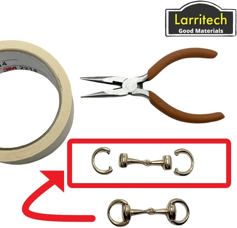 سگک های کفش دو حلقه ای Larritech مناسب برای بزرگسالان، سگک های کفش زنجیری/دو حلقه ای D (بسته 2 عددی)