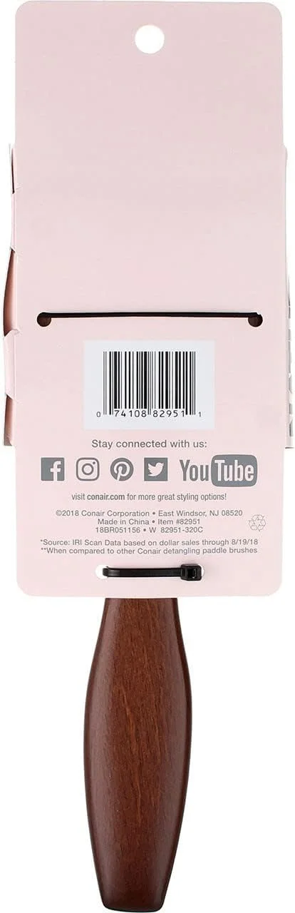 کان ایر، برس باز کننده گره مو، مناسب موهای معمولی و ضخیم، برس مو با بالشتک چوبی، 1 عدد