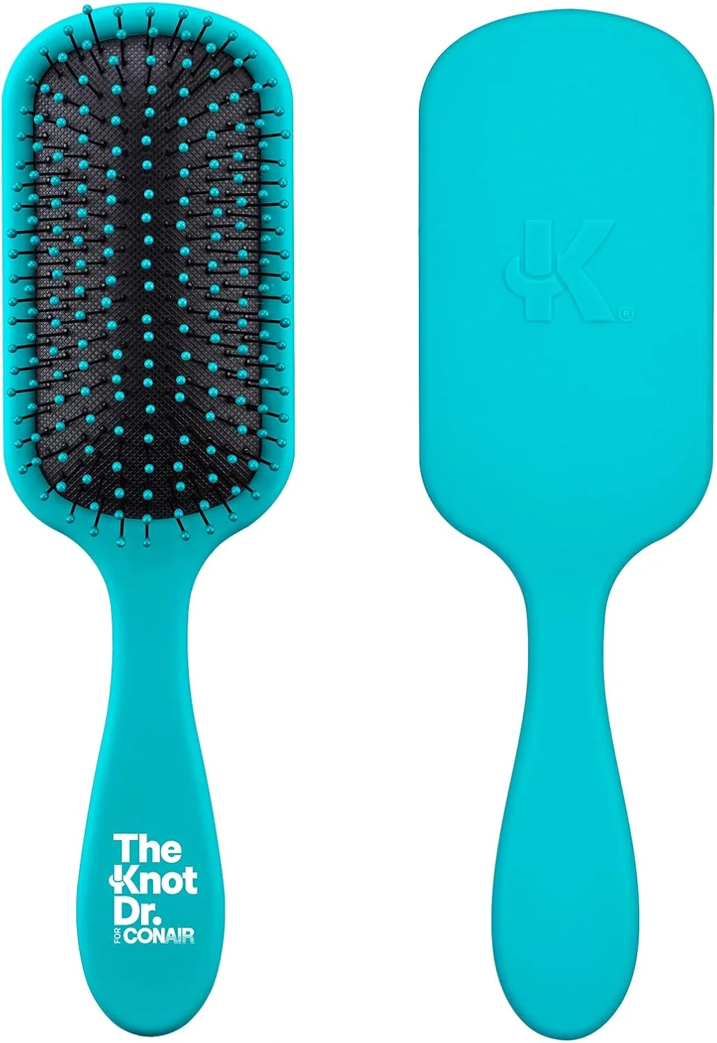 برس مو کان ایر The Knot Dr.، باز کننده گره مو خشک و مرطوب، از بین برنده گره و درهم تنیدگی مو، مناسب برای انواع مو، آبی