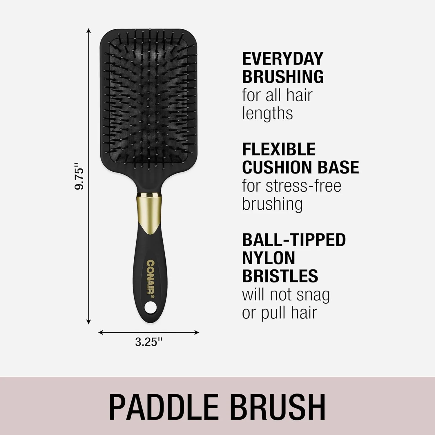 ست برس مو مخملی Conair - شامل برس مو پارویی - برس مو فر - برس مو برای زنان - برس باز کننده گره مو - برس مو مسافرتی به همراه یک تل سر هدیه