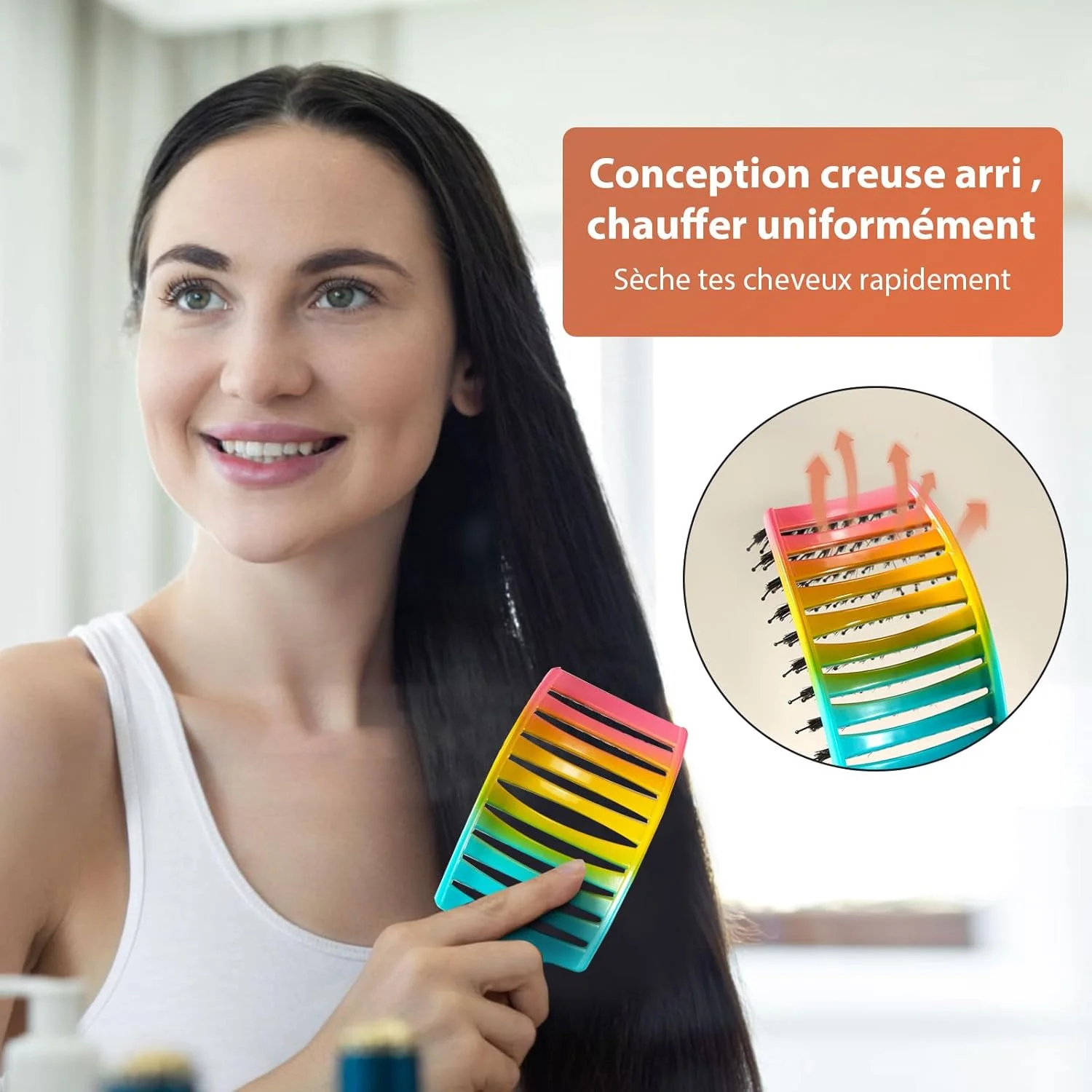 برس مو Cheerhom بدون کشیدن، برس مو برای آقایان، موهای فر، برس مراقبت از اکستنشن مو، کلاه گیس و موهای مصنوعی، شانه حالت دهنده چند منظوره، شانه منحنی پیشرفته ضد باد مردانه