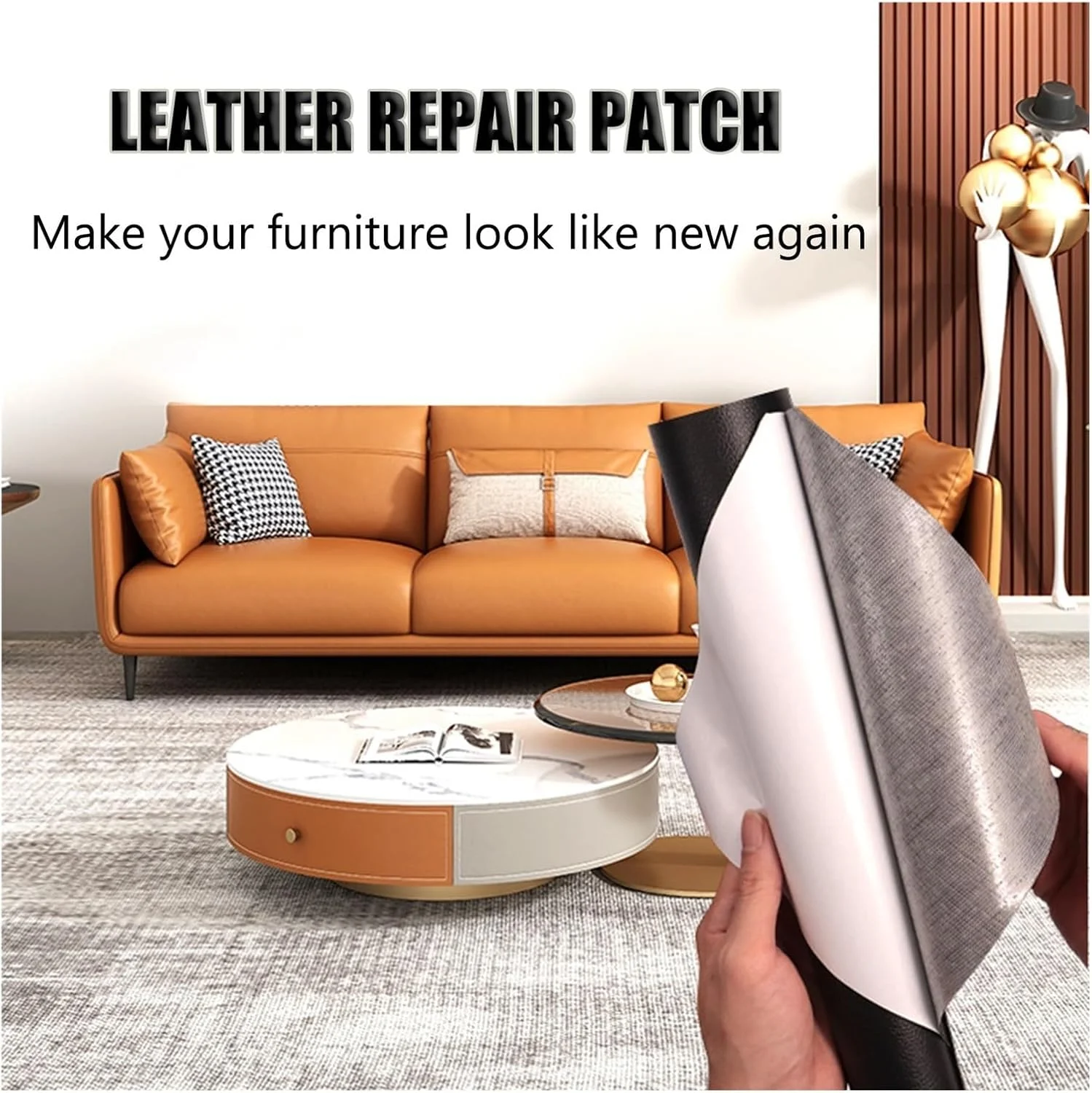 KPHYMOD Leather Repair Patch Self-Adhesive Leather Repair Patch, Furniture Leather Repair Tape, Couch Car Seats Office Chairs Sofa Refurbished Repair Patch(Light Blue) KPHYMOD Leather Repair Patch Self-Adhesive Leather Repair Patch, Furniture Leather Repair Tape, Couch Car Seats Office Chairs Sofa Refurbished Repair Patch(Light Blue)