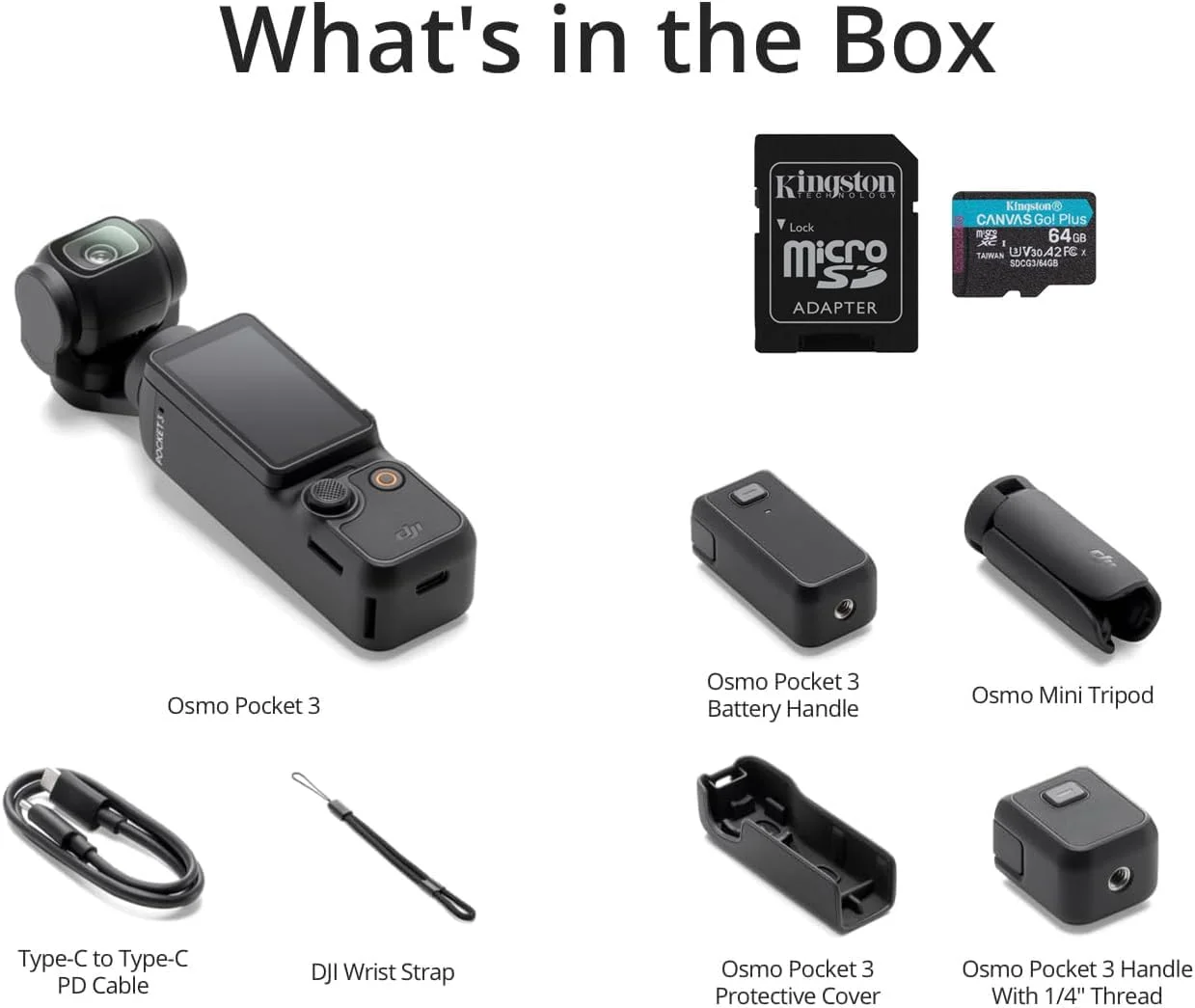 DJI Osmo Pocket 3 Capture More Combo، دوربین ولاگینگ با سنسور 1 اینچی CMOS و فیلمبرداری 4K/120fps، تثبیت کننده 3 محوره، فوکوس سریع، ردیابی چهره/شی، صفحه لمسی چرخان 2 اینچی DJI Osmo Pocket 3 Capture More Combo، دوربین ولاگینگ با سنسور 1 اینچی CMOS و فیلمبرداری 4K/120fps، تثبیت کننده 3 محوره، فوکوس سریع، ردیابی چهره/شی، صفحه لمسی چرخان 2 اینچی