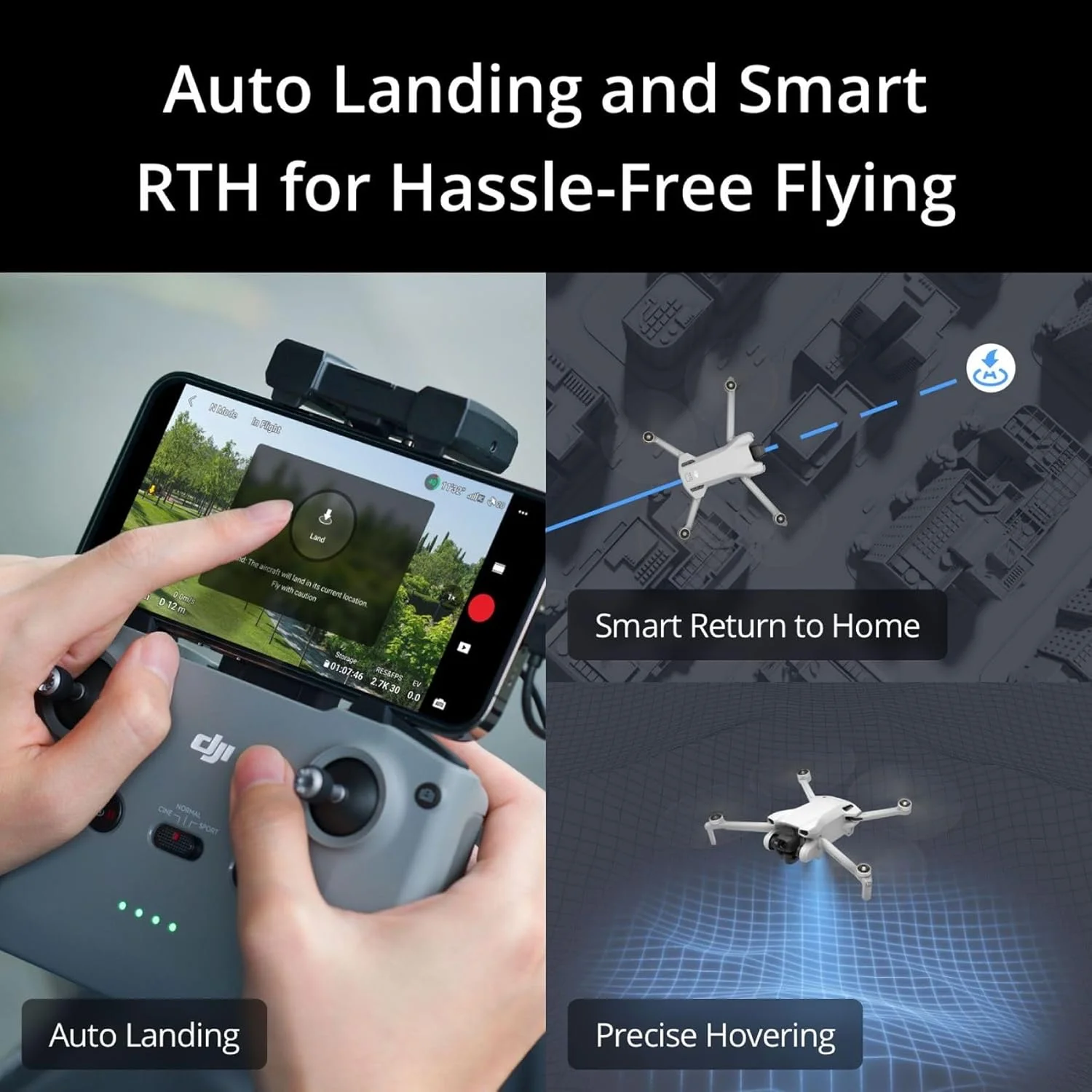 DJI Mini 3 (DJI RC)، پهپاد دوربین مینی سبک وزن با گیمبال مکانیکی 3 محوره، فیلمبرداری 4K HDR، زمان پرواز 38 دقیقه، انتقال ویدئو تا 10 کیلومتر، فیلمبرداری عمودی، بازگشت خودکار GPS یکپارچه DJI Mini 3 (DJI RC)، پهپاد دوربین مینی سبک وزن با گیمبال مکانیکی 3 محوره، فیلمبرداری 4K HDR، زمان پرواز 38 دقیقه، انتقال ویدئو تا 10 کیلومتر، فیلمبرداری عمودی، بازگشت خودکار GPS یکپارچه