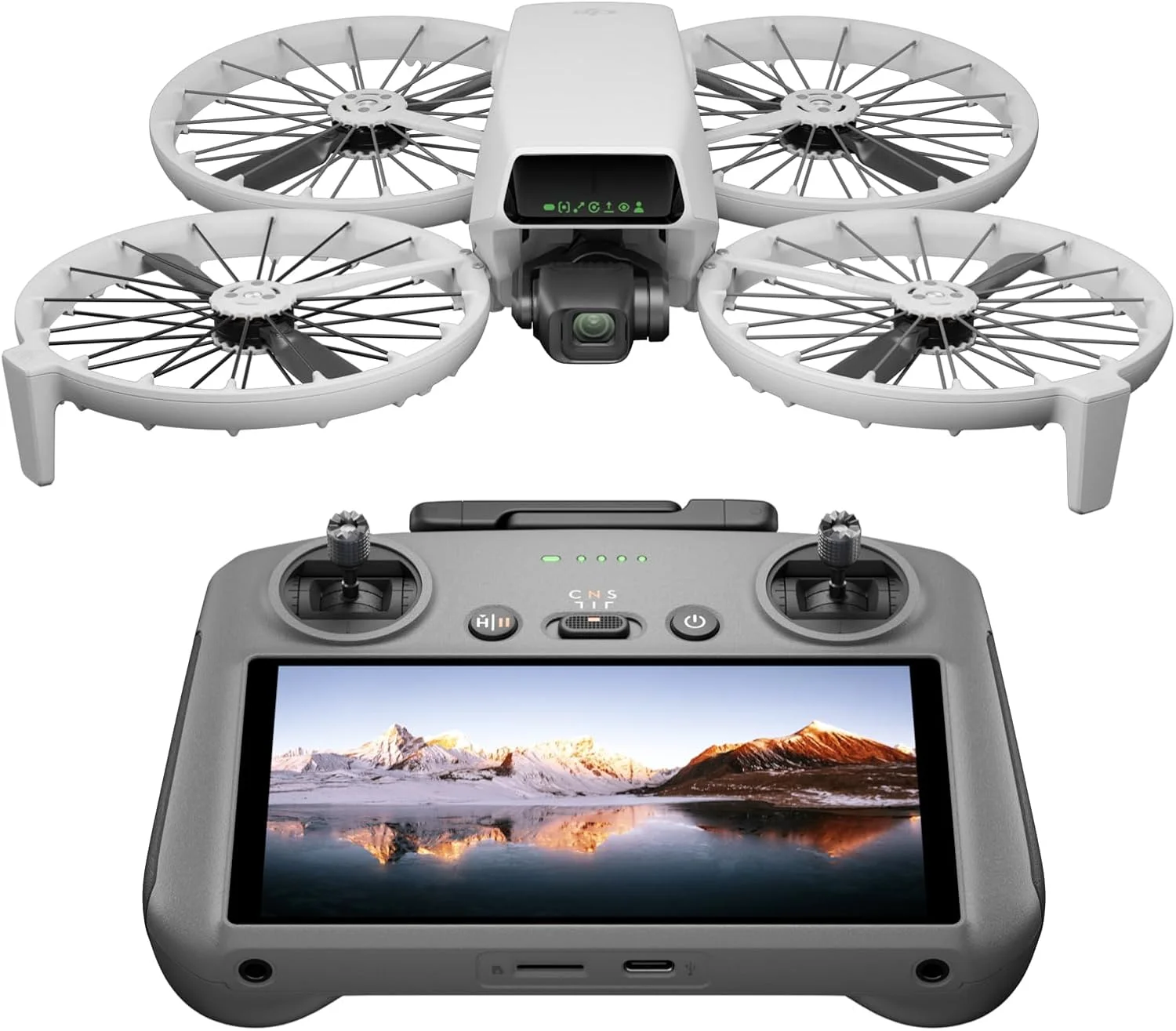 DJI Flip با کنترلر از راه دور RC 2 دارای صفحه نمایش، پهپاد تعقیب کننده با دوربین 4K UHD برای بزرگسالان، زیر 249 گرم، تثبیت کننده گیمبال 3 محوره، انتقال ویدئو 13 کیلومتری، نسخه امارات