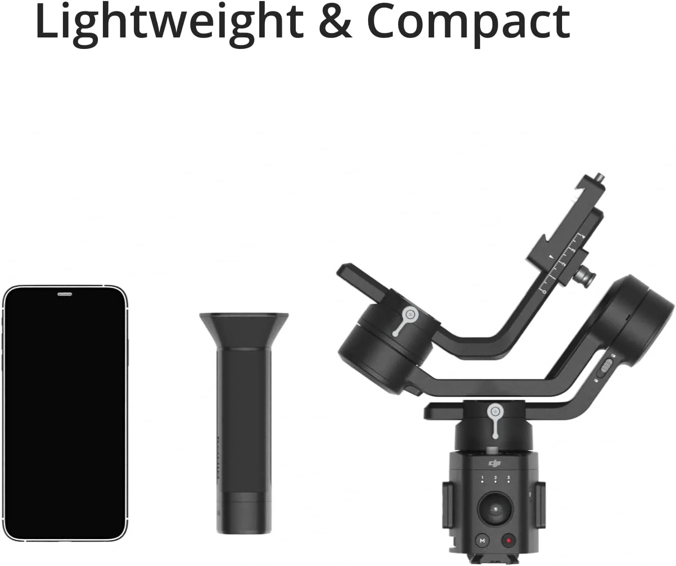 DJI Ronin-SC تثبیت کننده گیمبال 3 محوره برای دوربین های بدون آینه، تثبیت کننده دستی سازگار با سونی، پاناسونیک، لومیکس، نیکون، کانن، تا وزن 2 کیلوگرم DJI Ronin-SC تثبیت کننده گیمبال 3 محوره برای دوربین های بدون آینه، تثبیت کننده دستی سازگار با سونی، پاناسونیک، لومیکس، نیکون، کانن، تا وزن 2 کیلوگرم