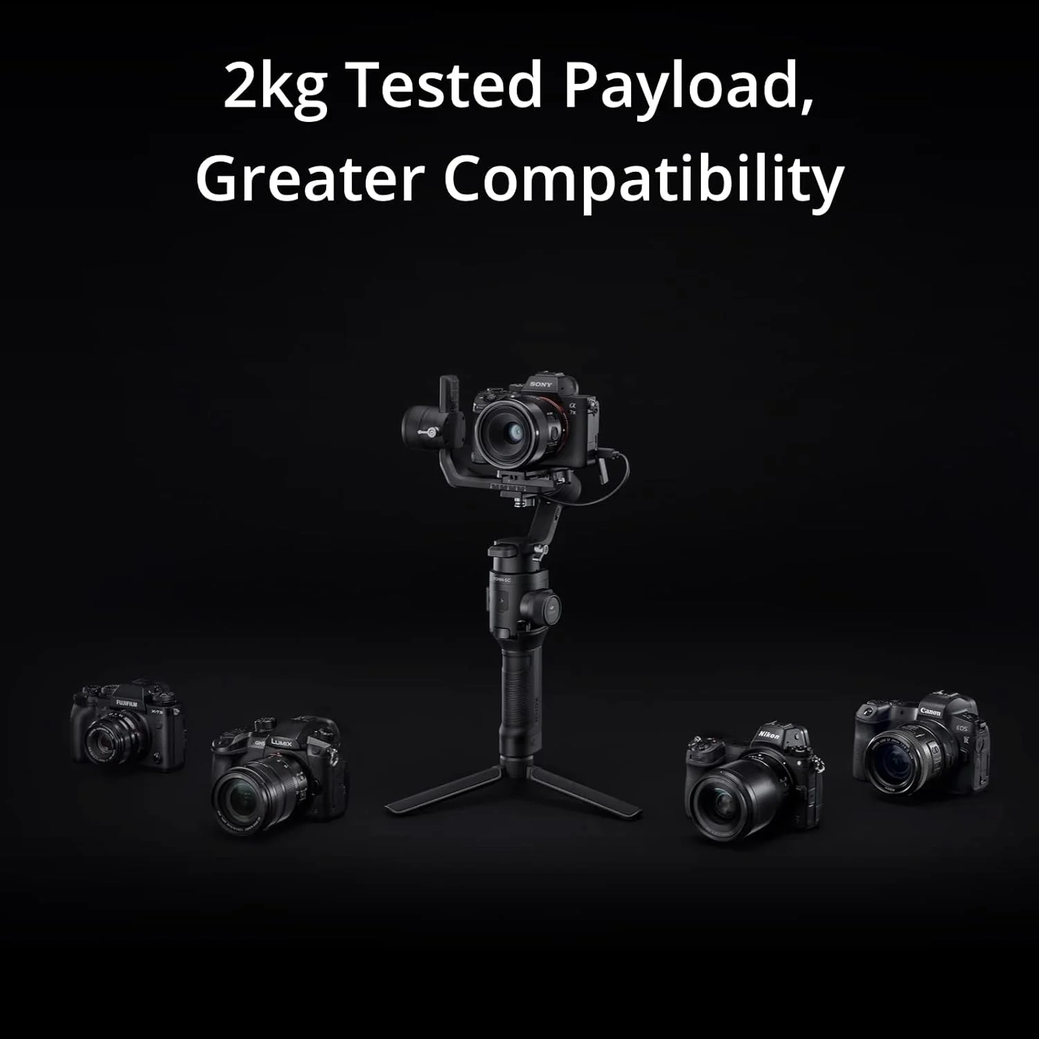 DJI Ronin-SC تثبیت کننده گیمبال 3 محوره برای دوربین های بدون آینه، تثبیت کننده دستی سازگار با سونی، پاناسونیک، لومیکس، نیکون، کانن، تا وزن 2 کیلوگرم DJI Ronin-SC تثبیت کننده گیمبال 3 محوره برای دوربین های بدون آینه، تثبیت کننده دستی سازگار با سونی، پاناسونیک، لومیکس، نیکون، کانن، تا وزن 2 کیلوگرم