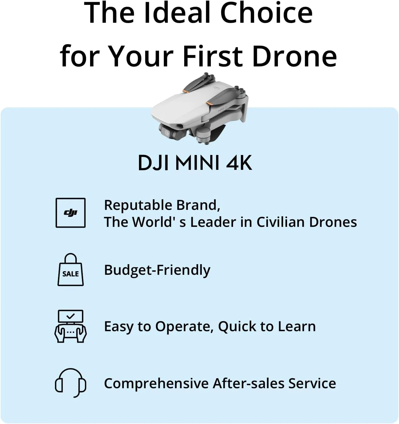 DJI Mini 4K، دوربین پهپاد 4K برای بزرگسالان، زیر 249 گرم، گیمبال 3 محوره، انتقال ویدیو 10 کیلومتری، بازگشت خودکار، مقاومت در برابر باد، 1 باتری 31 دقیقه پرواز، دارای گواهی MOIAT - نسخه امارات DJI Mini 4K، دوربین پهپاد 4K برای بزرگسالان، زیر 249 گرم، گیمبال 3 محوره، انتقال ویدیو 10 کیلومتری، بازگشت خودکار، مقاومت در برابر باد، 1 باتری 31 دقیقه پرواز، دارای گواهی MOIAT - نسخه امارات