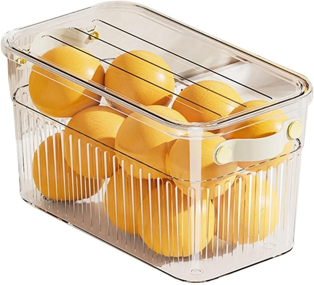 جعبه نگهداری و سازماندهی مواد غذایی NALACAL با دسته، مناسب برای میوه، سبزیجات و آماده سازی غذا (B, 28x16x15.5cm)