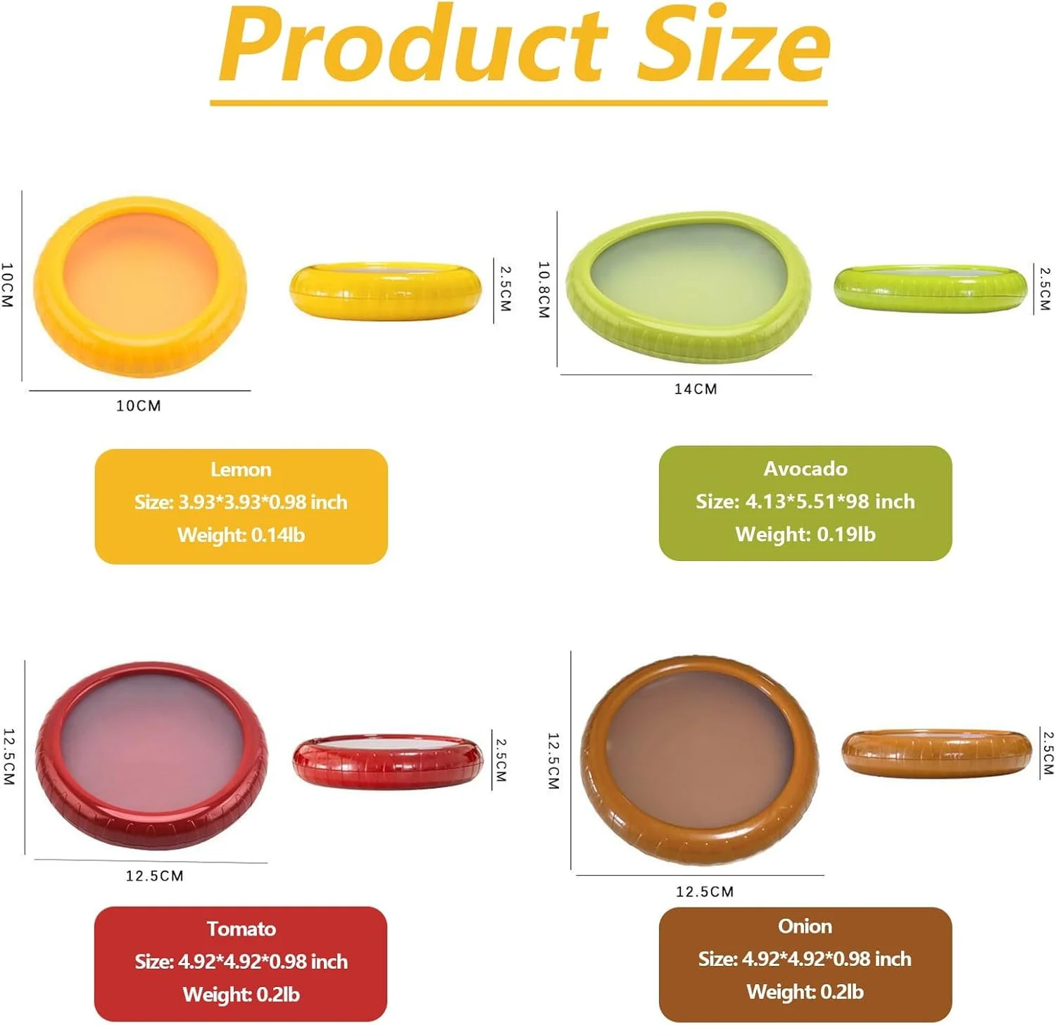 ست ۴ عددی نگهدارنده میوه و سبزیجات SANZEZ COOLive - جعبه نگهدارنده آووکادو و پیاز - ظروف سیلیکونی نگهداری برای تازه نگه داشتن در یخچال