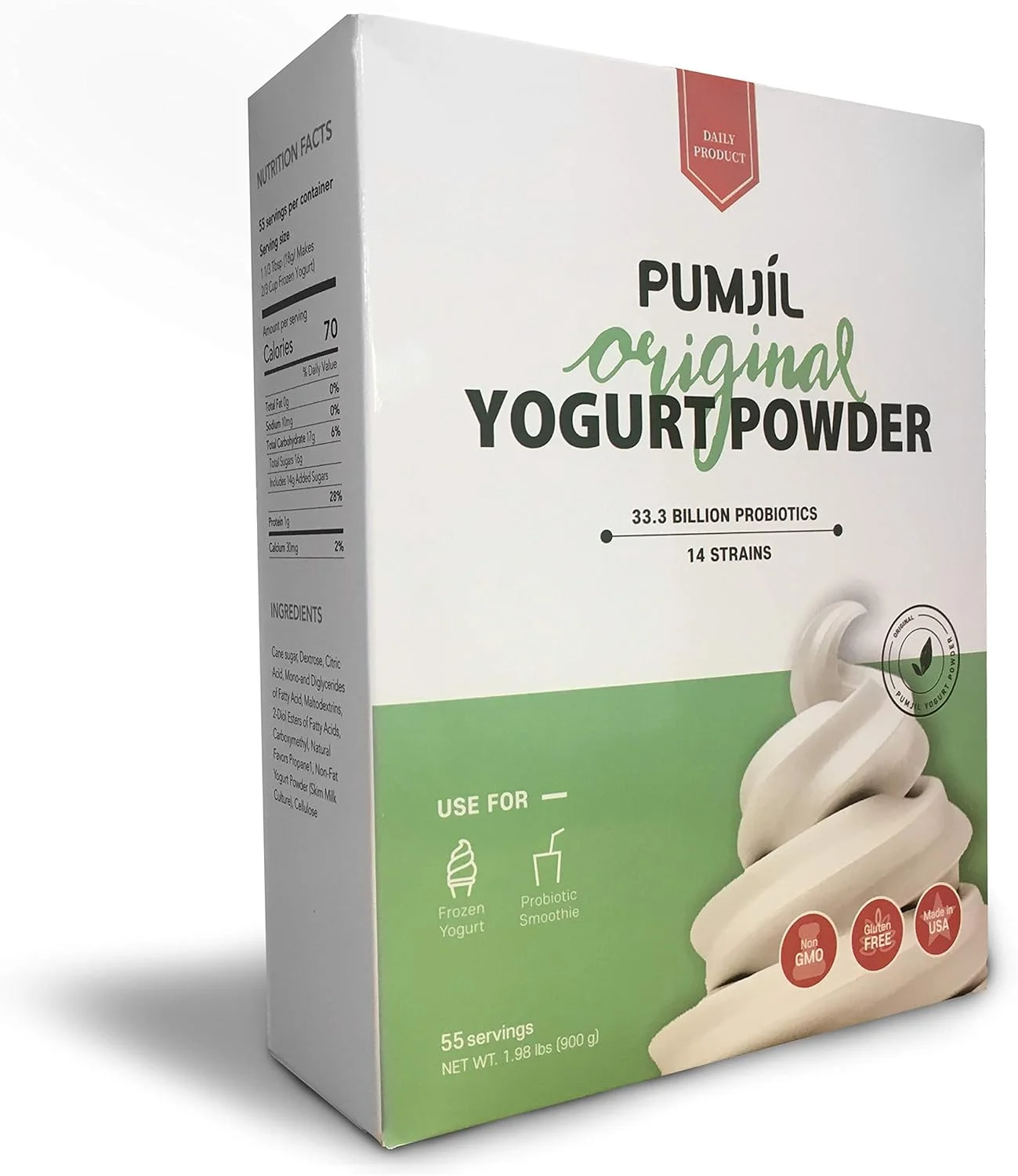 مخلوط بستنی نرم پامجیل، مخلوط بستنی نرم پروبیوتیک برای ماست یخی و اسموتی، طعم اصلی (55 سروینگ در هر جعبه)