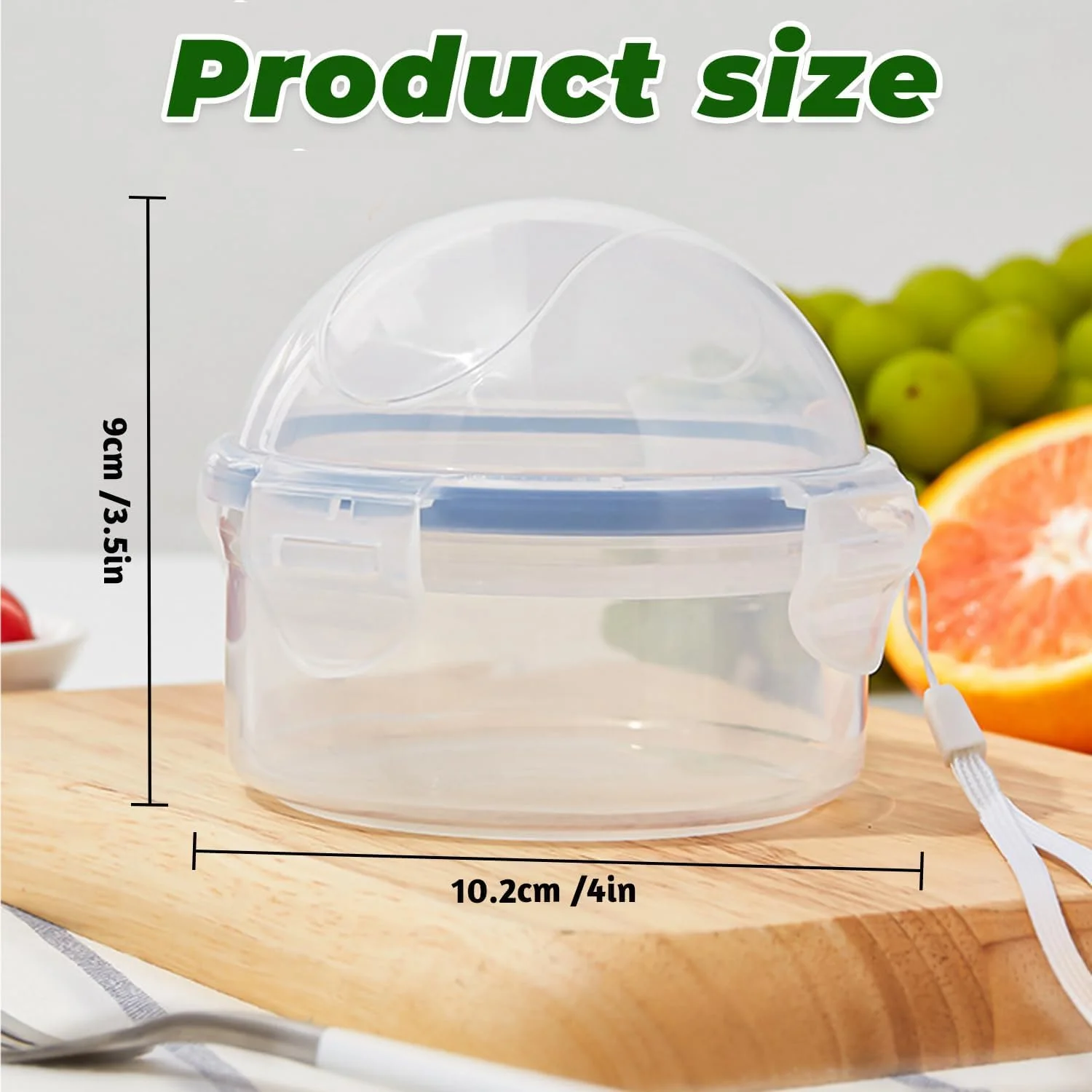 ظروف گرد نگهداری میوه در یخچال، بسته 4 عددی، ظرف تردکننده قابل حمل و استفاده مجدد برای سبزیجات و میوه، جعبه نگهداری تازه و ضد هوا برای پیاز، گوجه فرنگی، لیمو، سیب