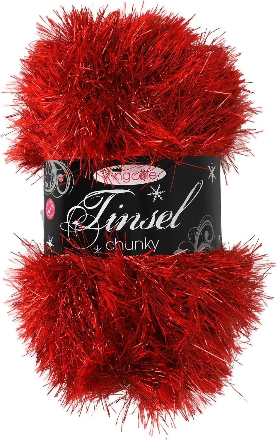 نخ فانتزی کینگ کول مدل Tinsel Chunky - لذت قرمز (3902)