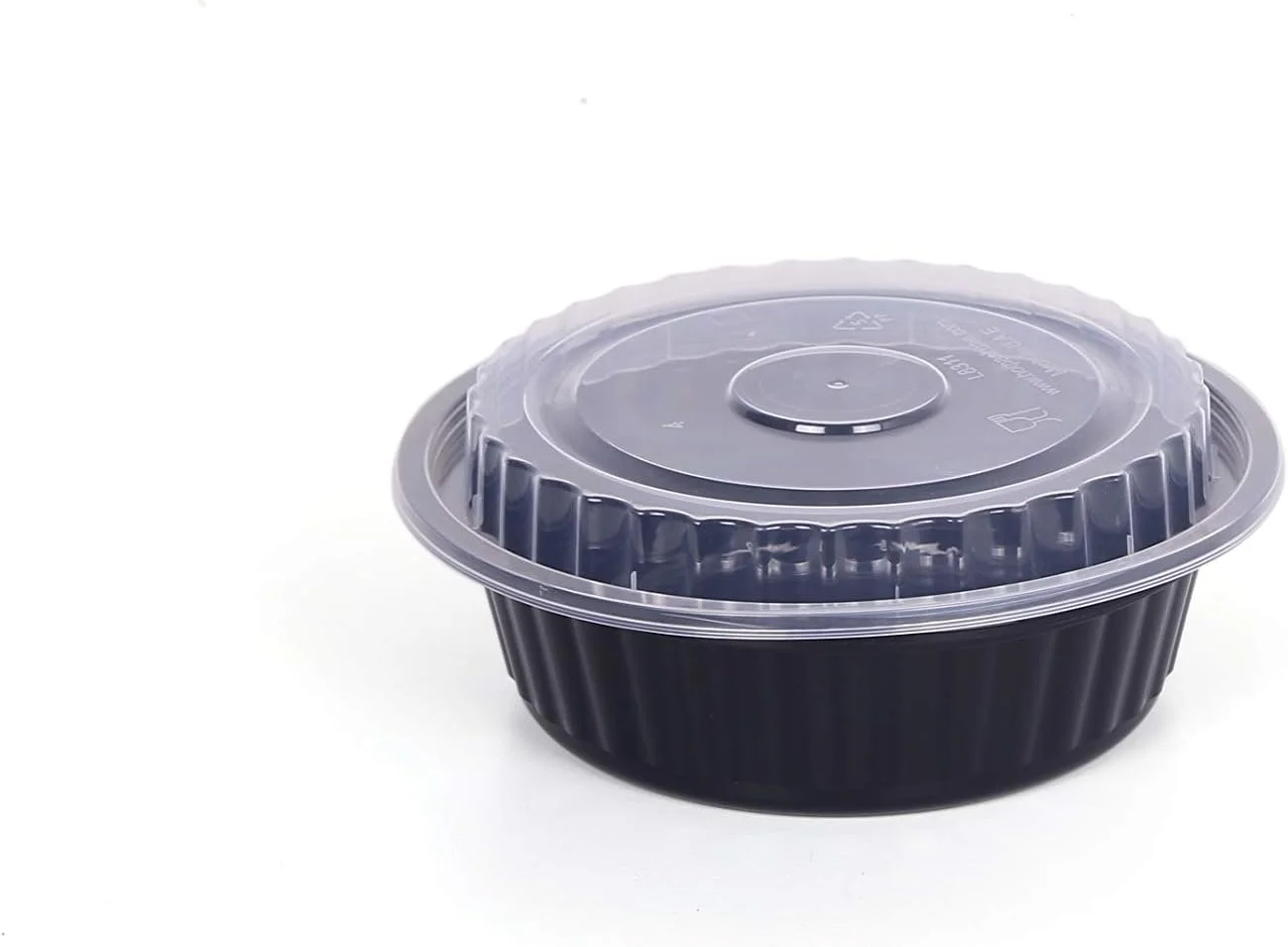 ظرف غذای گرد مایکروویوی هات پک با پایه مشکی - 5 عدد - 24 اونس