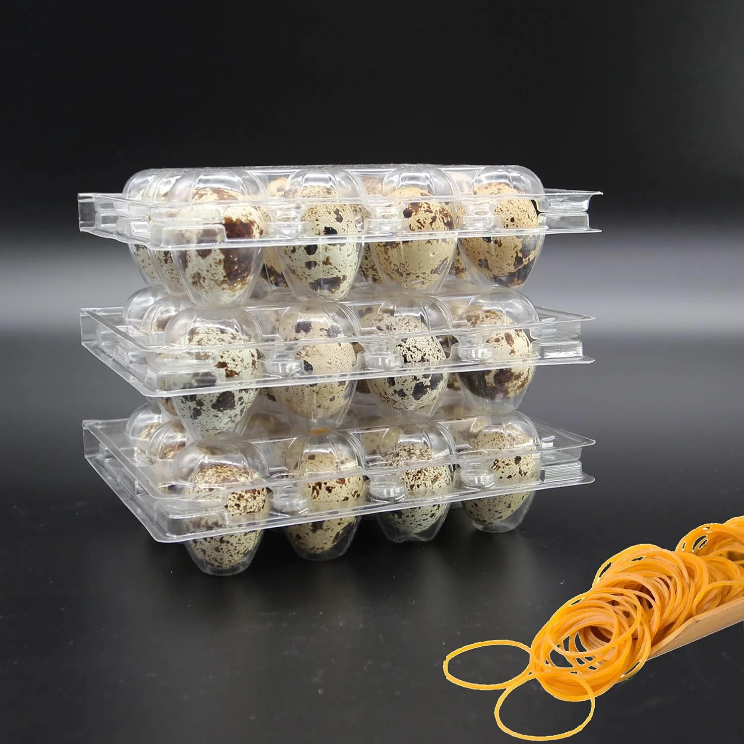 کارتن تخم بلدرچین، بسته 50 عددی کارتن تخم بلدرچین ارزان قیمت، سینی کوچک 12 تایی، ظرف تخم بلدرچین پلاستیکی قابل استفاده مجدد برای نمایش تخم مرغ های کوچک در بازار یخچال، جا تخم مرغی پلاستیکی شفاف