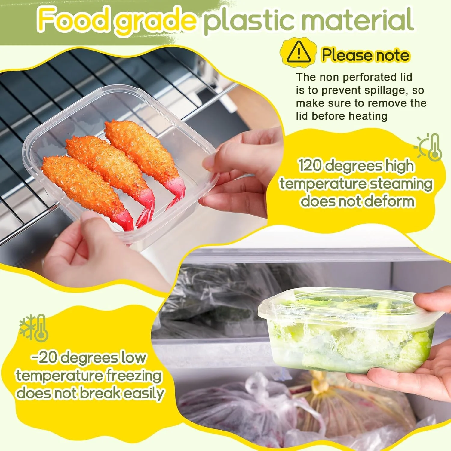 بسته 20 عددی ظروف درب دار مقاوم در برابر دستکاری - ظروف مربعی شفاف پلاستیکی 8 اونسی، نگهداری مواد غذایی به صورت هوا بند، نگهداری مواد غذایی ضد نشت برای ساندویچ، تیرامیسو، باقیمانده غذا، تنقلات (شفاف) بسته 20 عددی ظروف درب دار مقاوم در برابر دستکاری - ظروف مربعی شفاف پلاستیکی 8 اونسی، نگهداری مواد غذایی به صورت هوا بند، نگهداری مواد غذایی ضد نشت برای ساندویچ، تیرامیسو، باقیمانده غذا، تنقلات (شفاف)