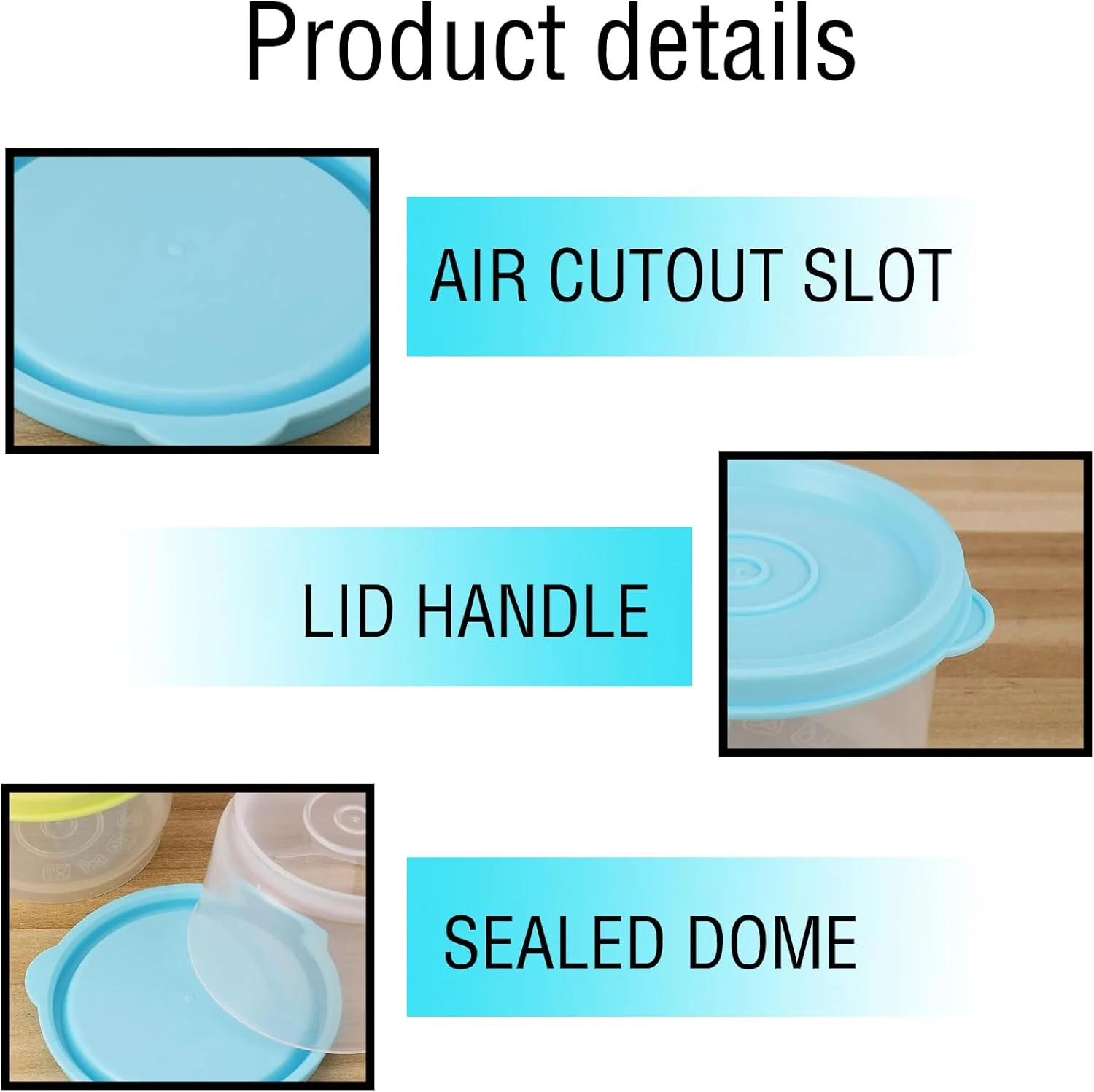 ظروف کوچک غذا با درب، ظروف اسنک قابل استفاده مجدد، قابل استفاده در مایکروویو و فریزر، 6 عددی 160 میلی لیتر ظروف کوچک غذا با درب، ظروف اسنک قابل استفاده مجدد، قابل استفاده در مایکروویو و فریزر، 6 عددی 160 میلی لیتر