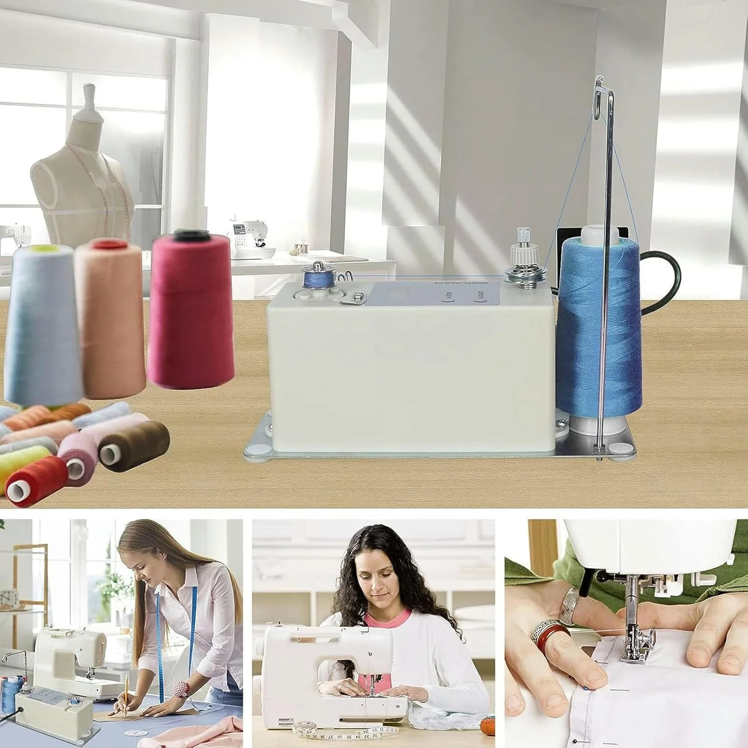 نخ پیچ اتوماتیک KFJZGZZ برای چرخ خیاطی، نخ پیچ برقی قابل حمل، نمایشگر LCD، شکاف ماسوره قابل تنظیم، سیم پیچی سریع، مناسب برای چرخ خیاطی های خانگی و صنعتی نخ پیچ اتوماتیک KFJZGZZ برای چرخ خیاطی، نخ پیچ برقی قابل حمل، نمایشگر LCD، شکاف ماسوره قابل تنظیم، سیم پیچی سریع، مناسب برای چرخ خیاطی های خانگی و صنعتی