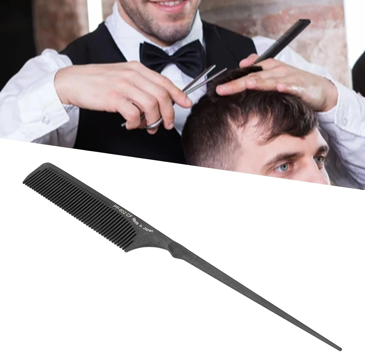 شانه دم موشی YAYOYO، شانه‌های پوش دهنده مقاوم در برابر حرارت با کیفیت حرفه ای، شانه دم باریک آرایشگاهی برای انواع مو