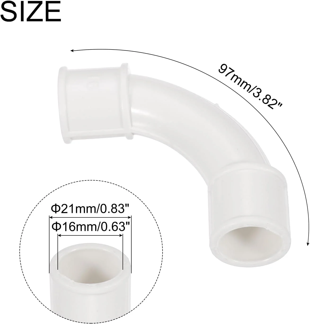 اتصالات زانویی کوپلینگ لوله PVC سورسیینگ مپ، 16 میلی متر، سفید، تغییر جهت برای شلنگ، لوله برق، بسته 6 عددی اتصالات زانویی کوپلینگ لوله PVC سورسیینگ مپ، 16 میلی متر، سفید، تغییر جهت برای شلنگ، لوله برق، بسته 6 عددی
