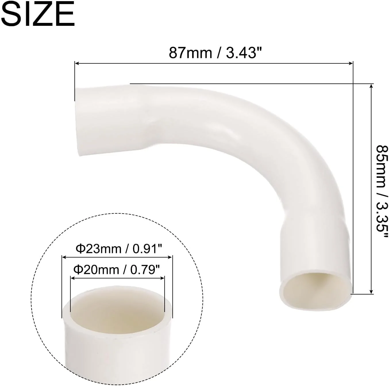 اتصالات زانویی کوپلینگ لوله PVC سورسیینگ مپ، 32 میلی متر، سفید، تغییر جهت برای شیلنگ، لوله برق، بسته 4 عددی اتصالات زانویی کوپلینگ لوله PVC سورسیینگ مپ، 32 میلی متر، سفید، تغییر جهت برای شیلنگ، لوله برق، بسته 4 عددی