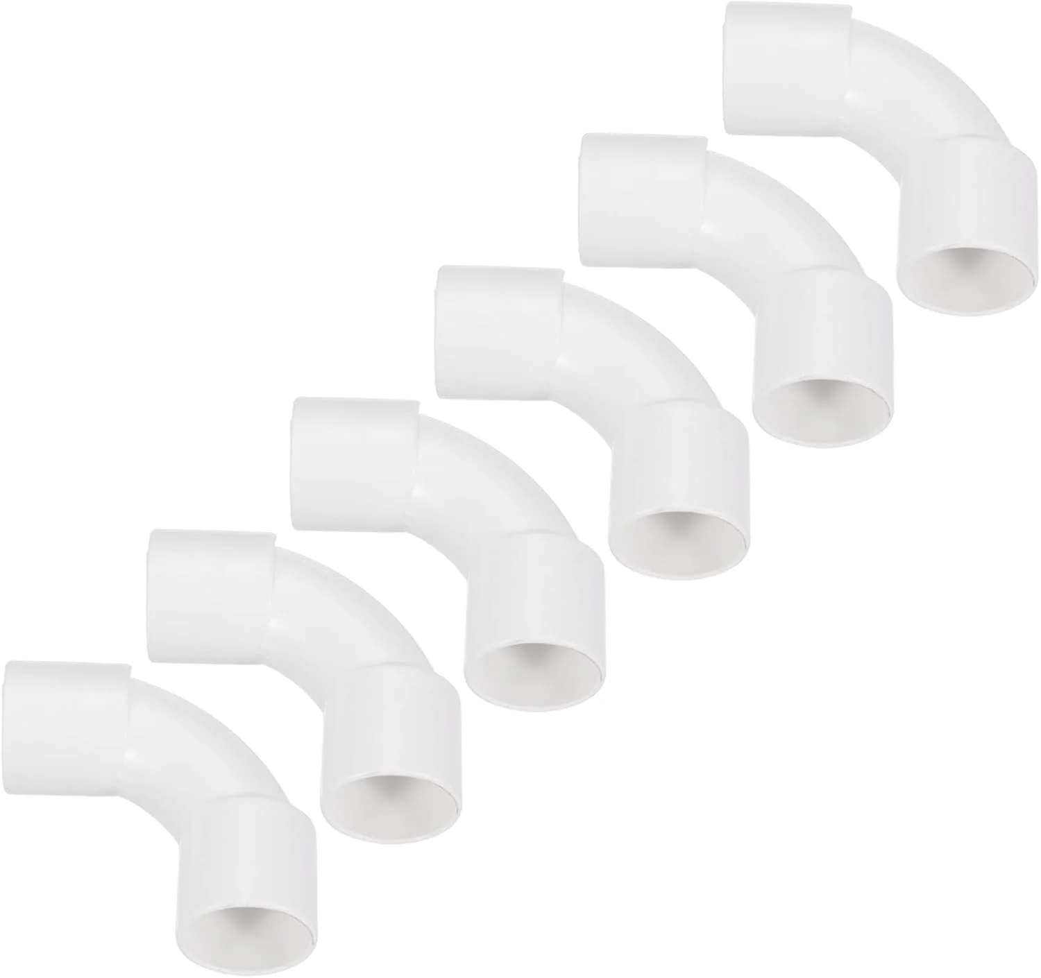 اتصالات زانویی کوپلینگ لوله PVC سورسینگ مپ، 25 میلی متر، سفید، تغییر جهت برای شلنگ، لوله برق، بسته 6 عددی اتصالات زانویی کوپلینگ لوله PVC سورسینگ مپ، 25 میلی متر، سفید، تغییر جهت برای شلنگ، لوله برق، بسته 6 عددی
