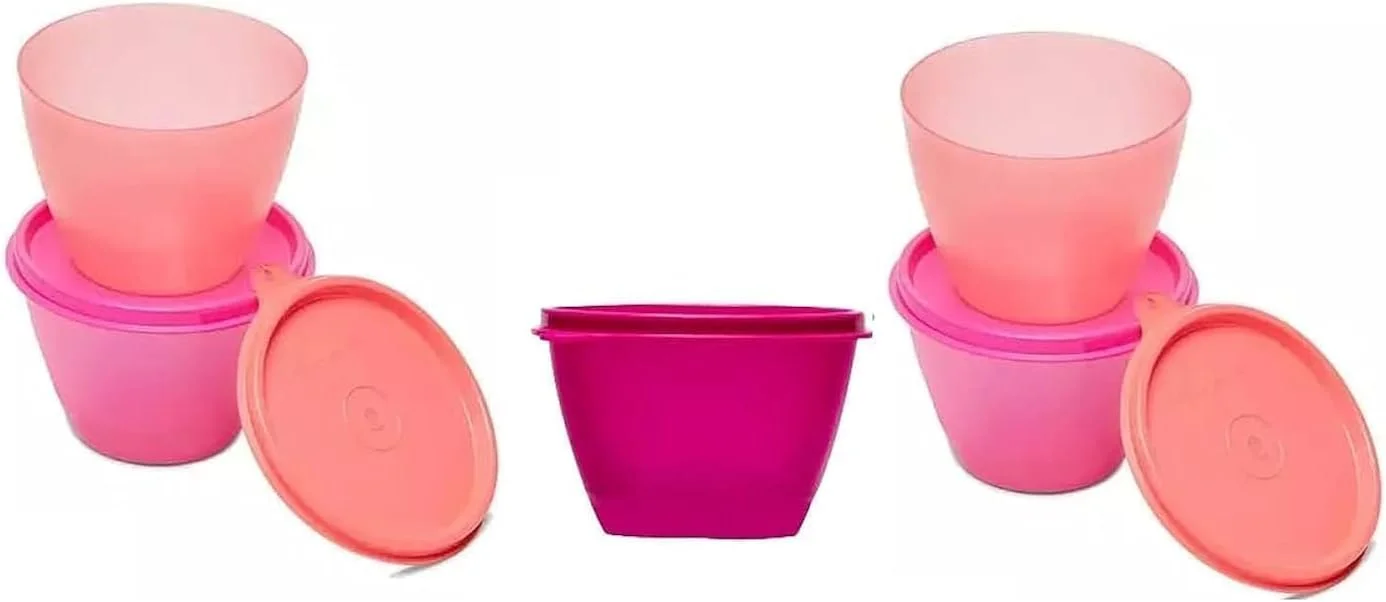 ست ظروف پلاستیکی توپرور مدل Bowled Over، 450 میلی لیتر، مجموعه 5 عددی چند رنگ