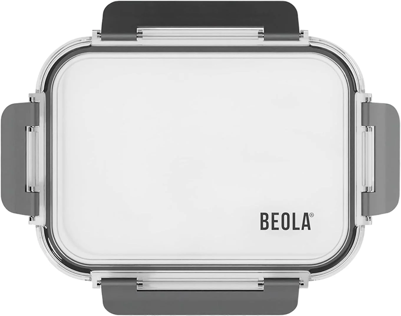 درب جایگزین BEOLA برای ظروف نگهداری مواد غذایی شیشه ای 1050 میلی لیتری، درب پلاستیکی یدکی برای ظرف غذای شیشه ای تک قسمتی، قابل شستشو در ماشین ظرفشویی، قابل استفاده در فریزر (1050 میلی لیتر، خاکستری آتشفشانی)