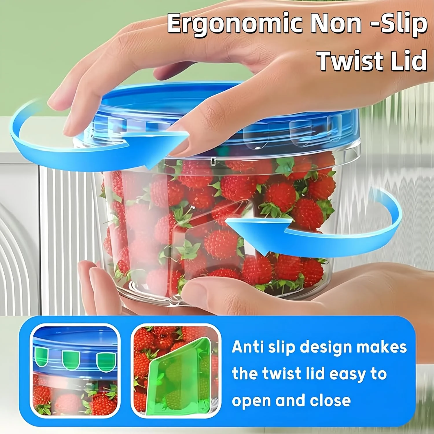 ظروف نگهداری مواد غذایی فریزر 6 عددی - 500 میلی لیتری، ظروف پلاستیکی نگهداری مواد غذایی با درب پیچی، بدون BPA، قابل استفاده مجدد، مناسب برای سوپ، قابل استفاده در مایکروویو و ماشین ظرفشویی