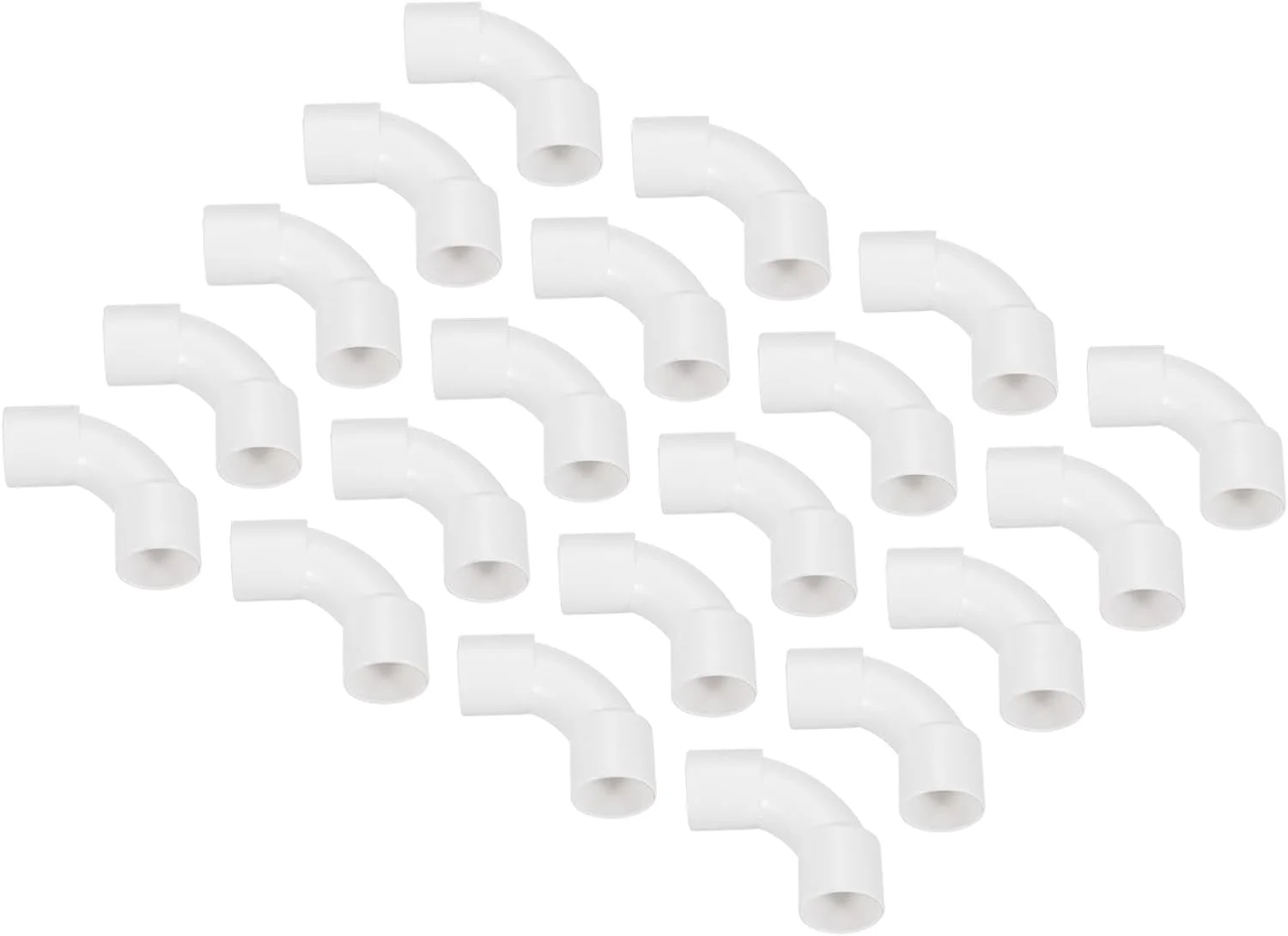 اتصال زانویی لوله پی وی سی 25 میلی متری سفید رنگ، تغییر جهت لوله برق، بسته 20 عددی اتصال زانویی لوله پی وی سی 25 میلی متری سفید رنگ، تغییر جهت لوله برق، بسته 20 عددی