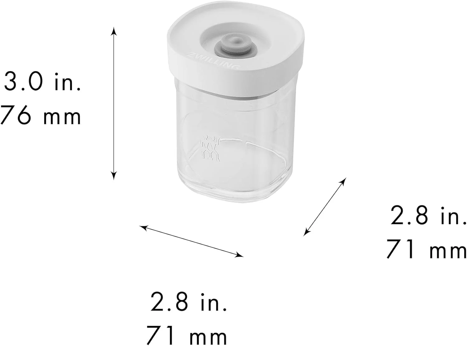 مجموعه 3 تکه ارگانایزر ادویه جات ZWILLING Fresh & Save CUBE، نظم دهنده و نگهدارنده مواد غذایی، پلاستیکی، فاقد BPA، ظروف نگهداری مواد غذایی خشک درب دار برای نگهداری گیاهان دارویی، ادویه جات خشک و غیره