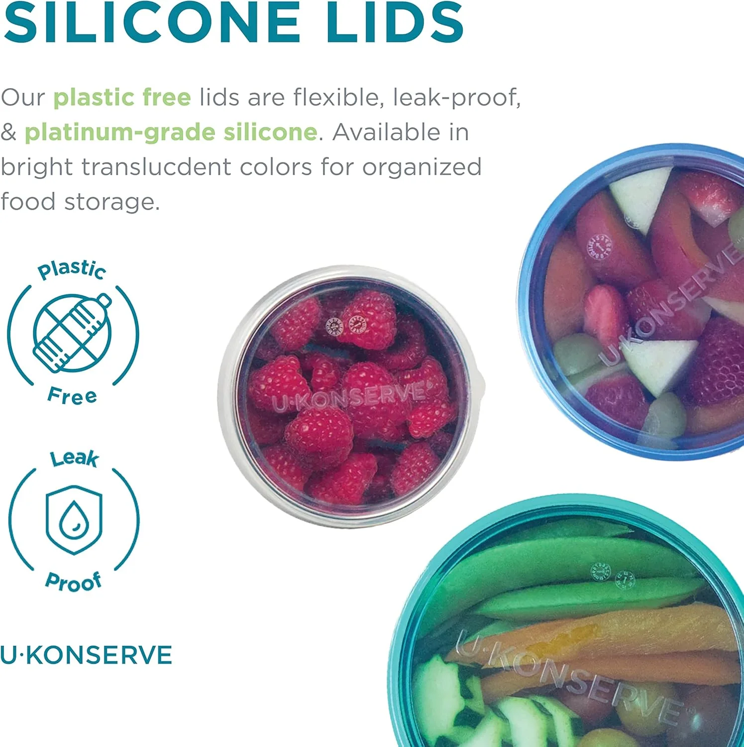 ظروف غذای استیل تو در تو یو کنسرو با درب سیلیکونی، ضد نشت و قابل شستشو در ماشین ظرفشویی (ست 3 عددی: 150/270/470 میلی لیتر)