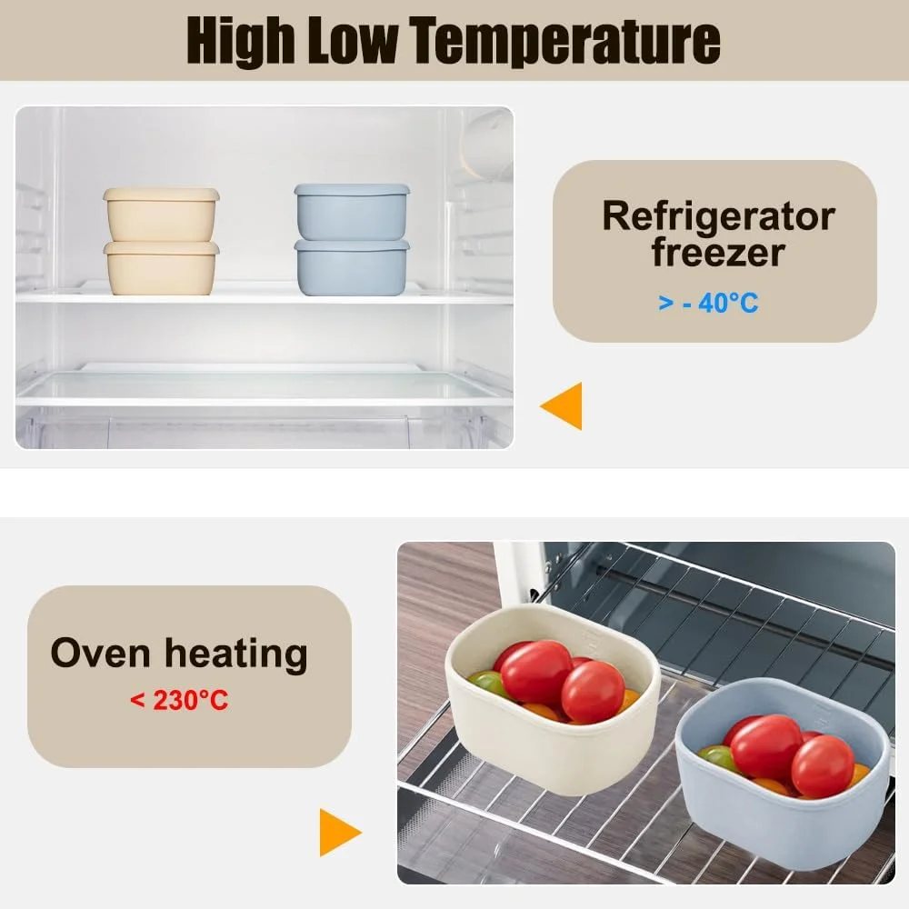 ظروف اسنک قابل استفاده مجدد، 4 عدد جعبه سیلیکونی کوچک نگهداری مواد غذایی با درب، ظروف سس ضد نشت و قابل چیدن برای مایکروویو، فریزر و ماشین ظرفشویی 200 میلی لیتر