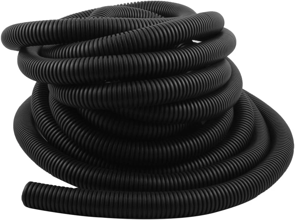 لوله خرطومی پلاستیکی راه راه مشکی، 9.2 متری، قطر داخلی 24 میلی متر لوله خرطومی پلاستیکی راه راه مشکی، 9.2 متری، قطر داخلی 24 میلی متر